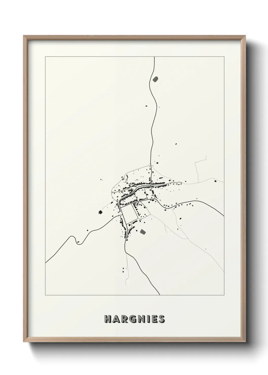 Un poster carte Hargnies