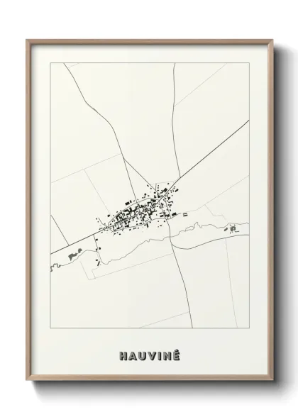 Une affiche de carte sur Hauviné