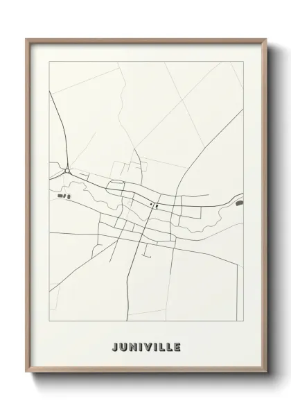 Une affiche de carte sur Juniville