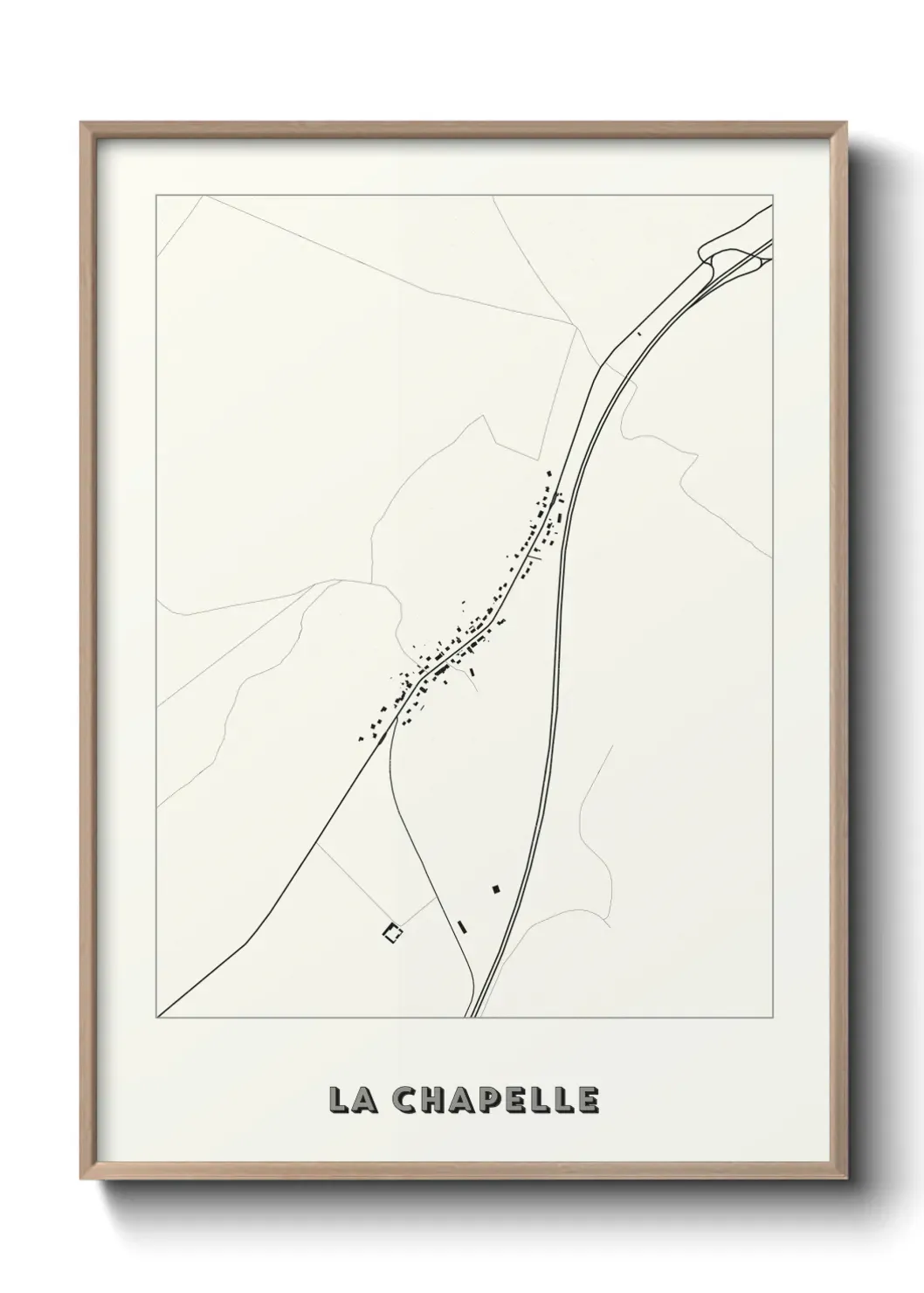 Un poster carte La Chapelle