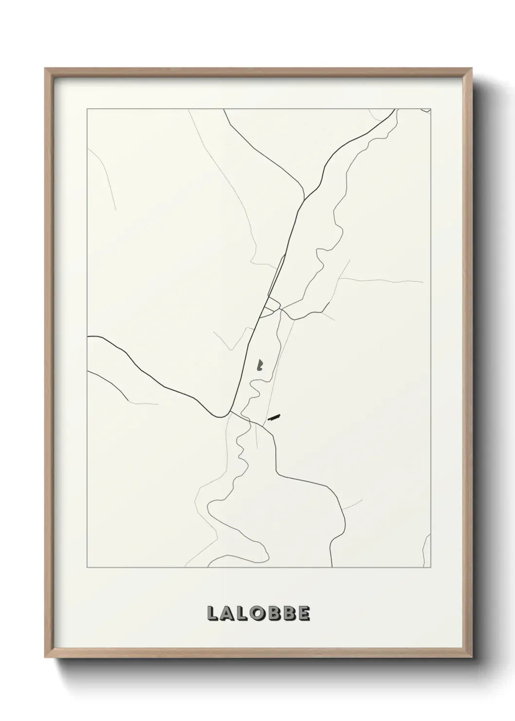 Un poster carte Lalobbe