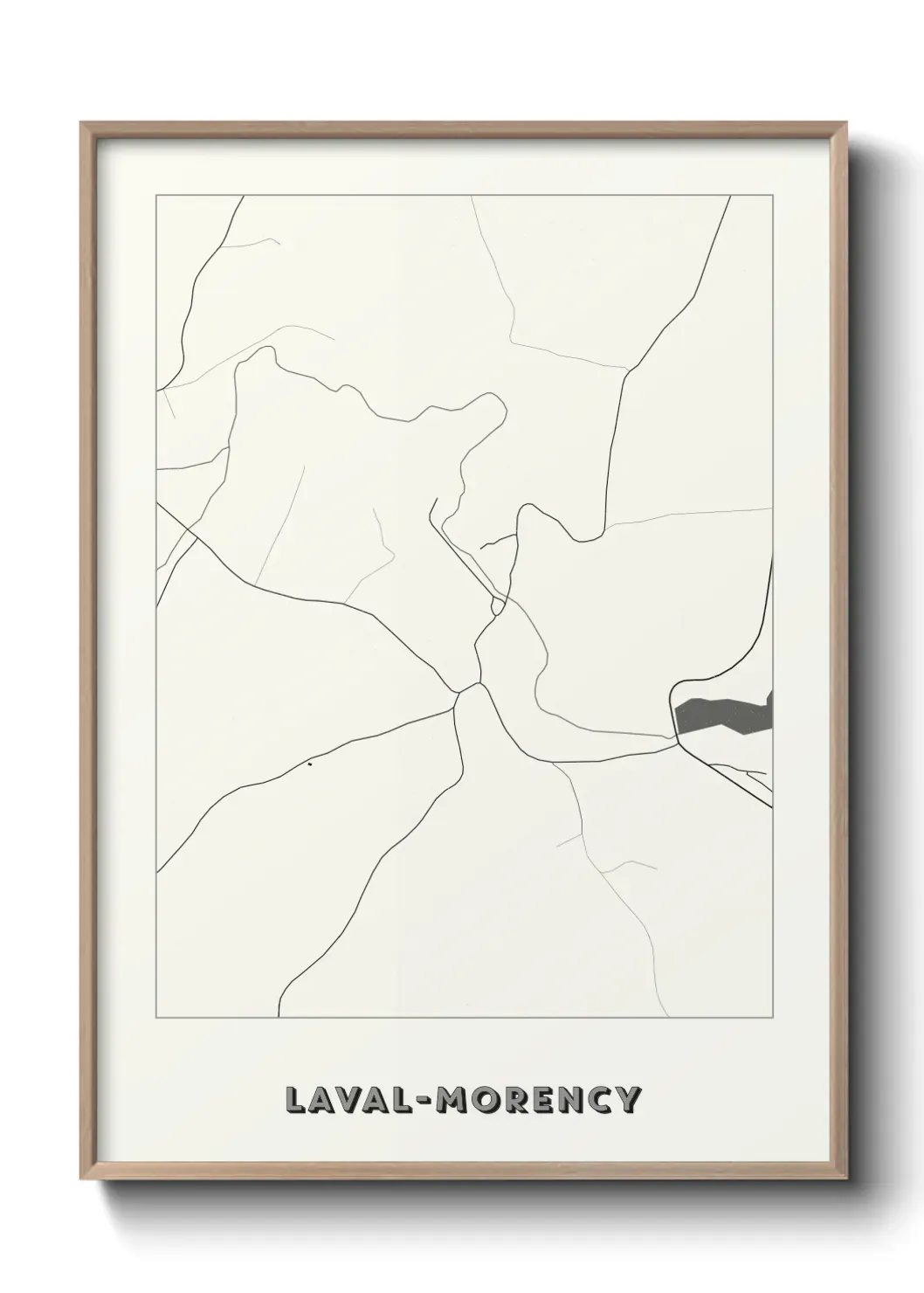 Un poster carte Laval-Morency