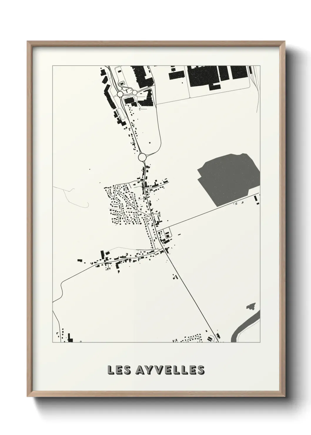 Un poster carte Les Ayvelles