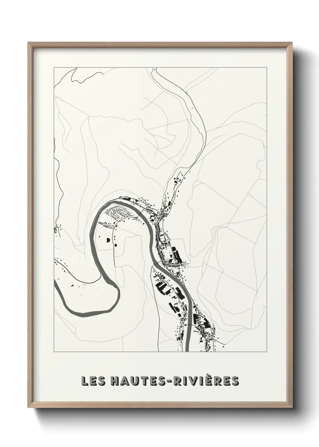 Un poster carte Les Hautes-Rivières