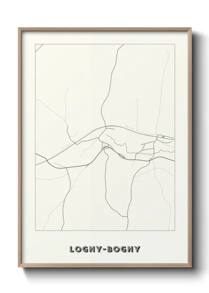 Une affiche de carte sur Logny-Bogny