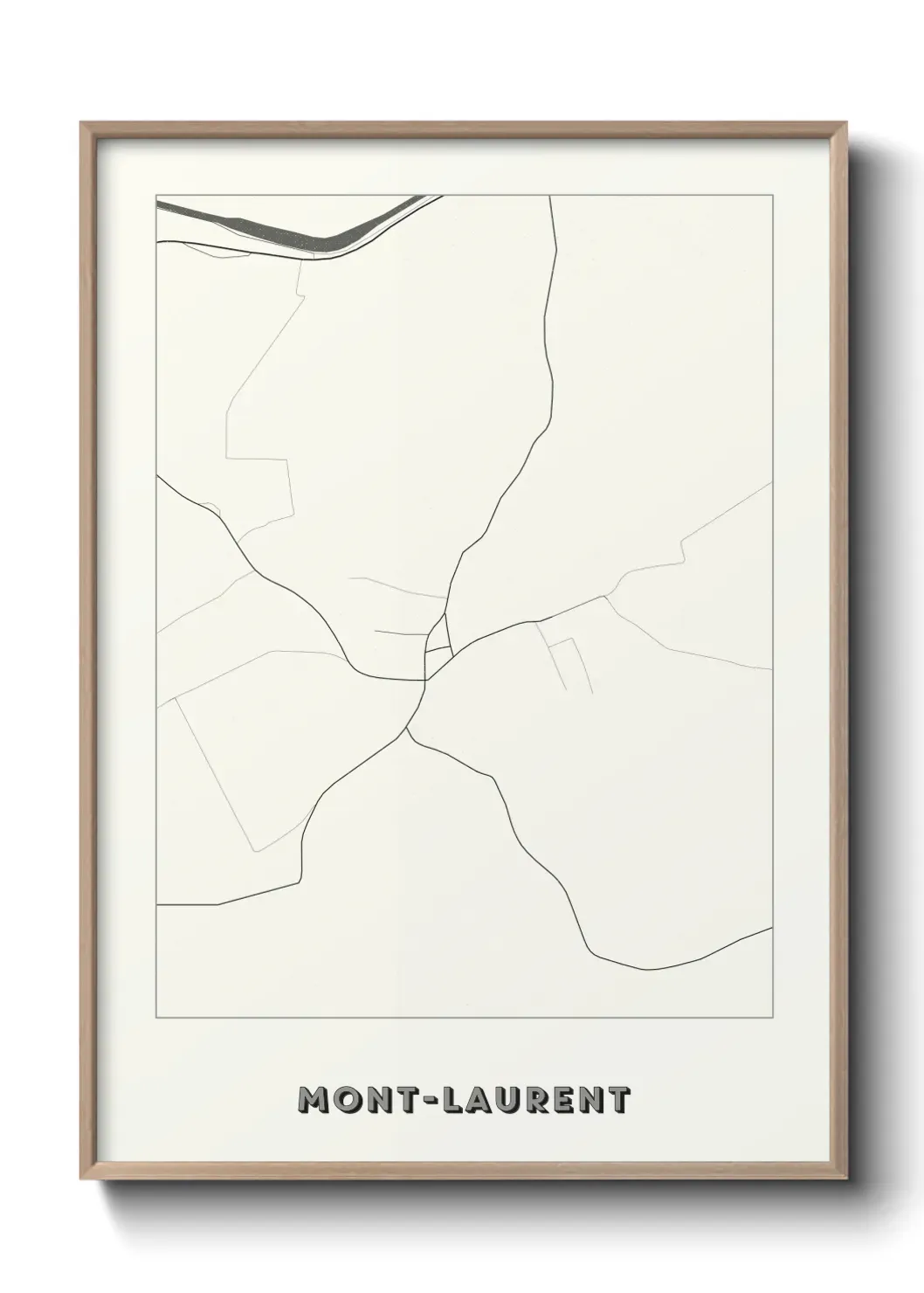Un poster carte Mont-Laurent