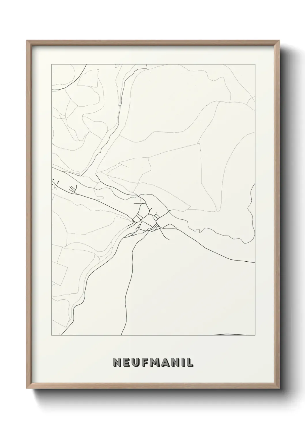 Un poster carte Neufmanil