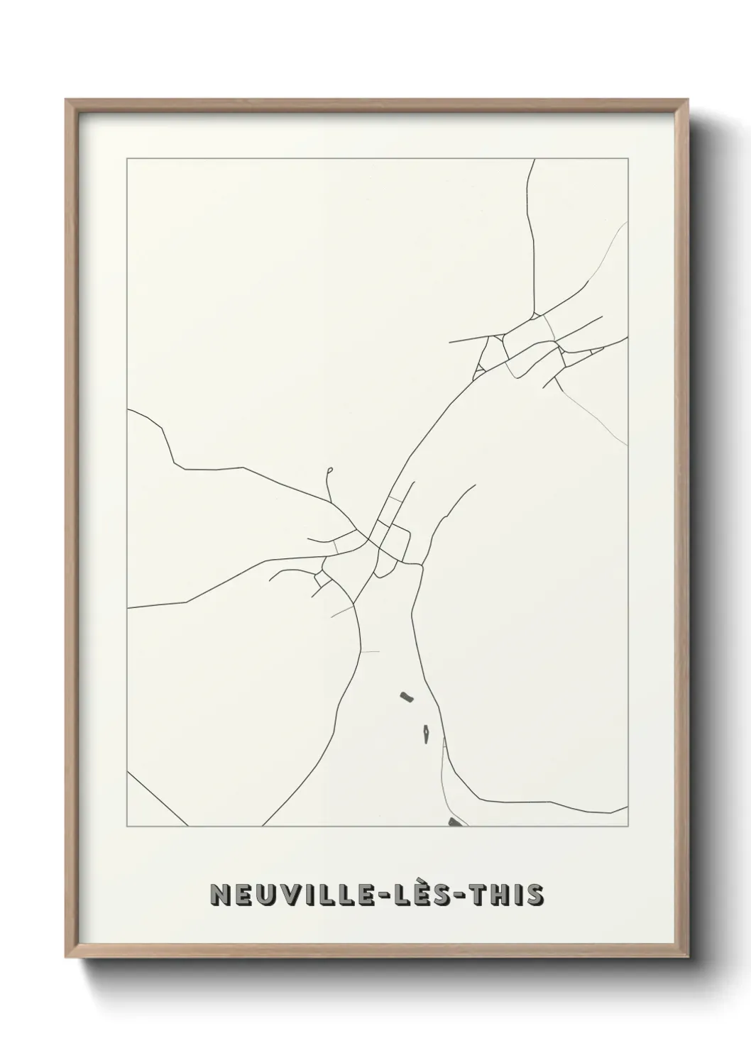 Un poster carte Neuville-lès-This
