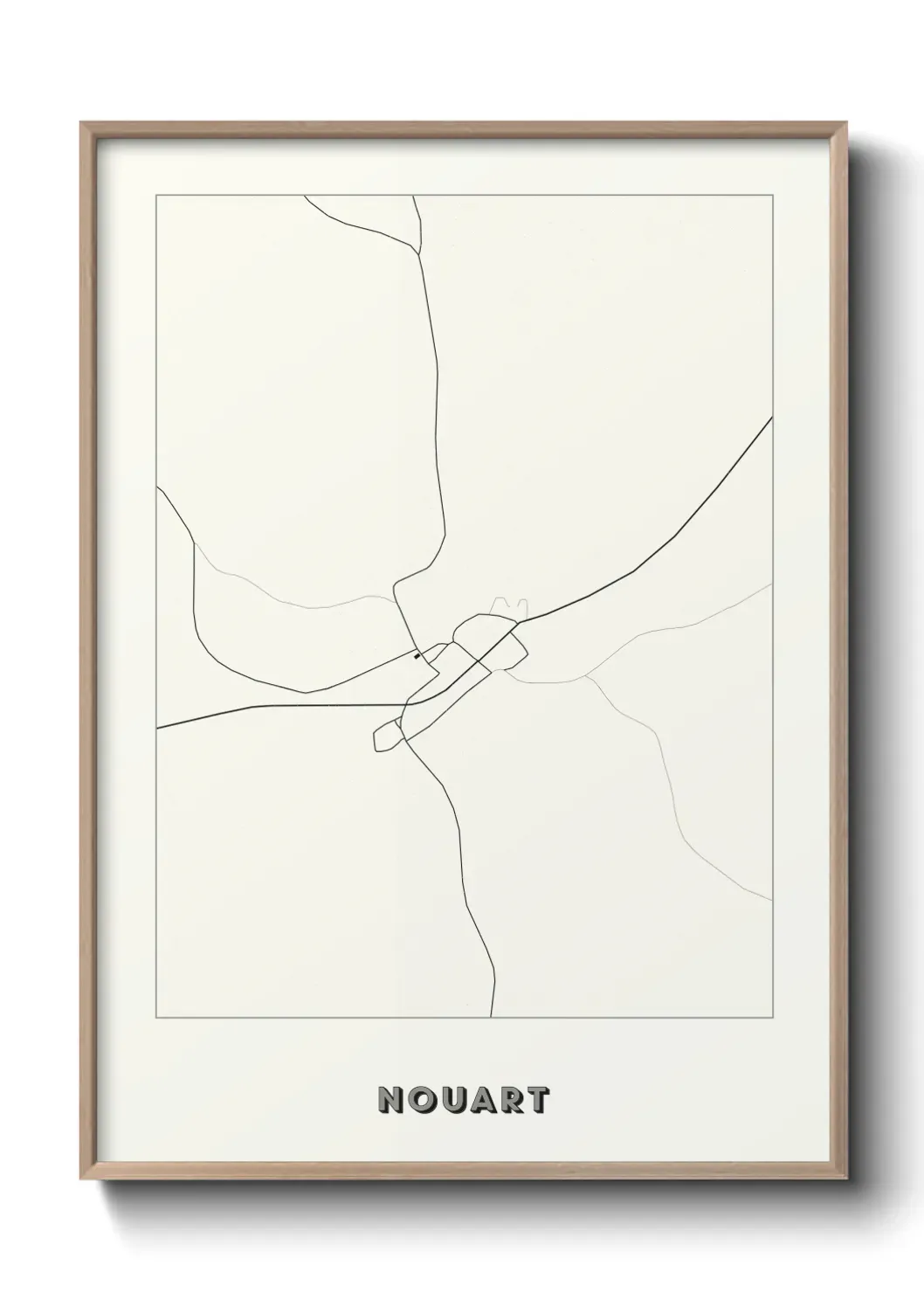 Un poster carte Nouart
