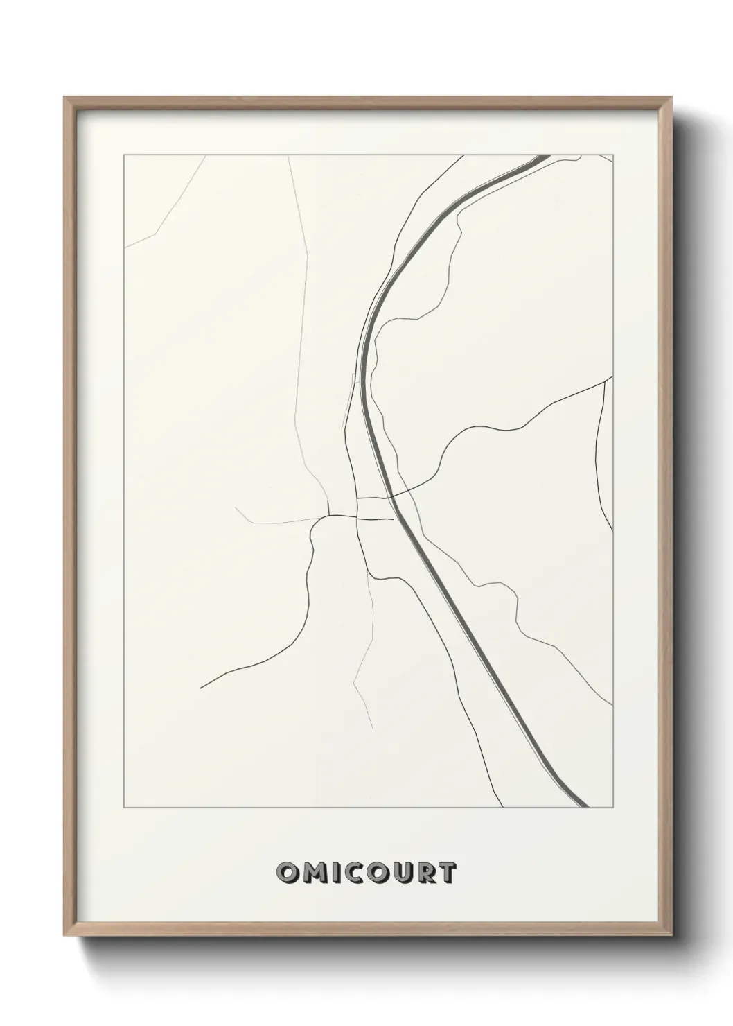 Un poster carte Omicourt