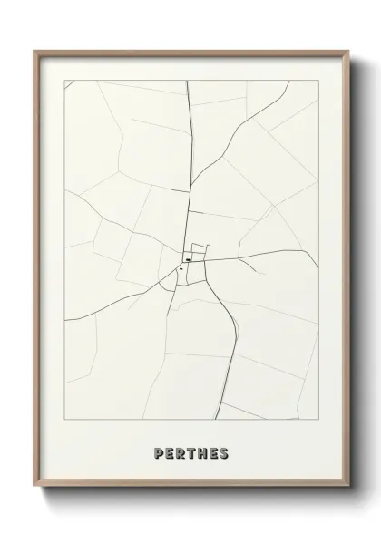 Une affiche de carte sur Perthes