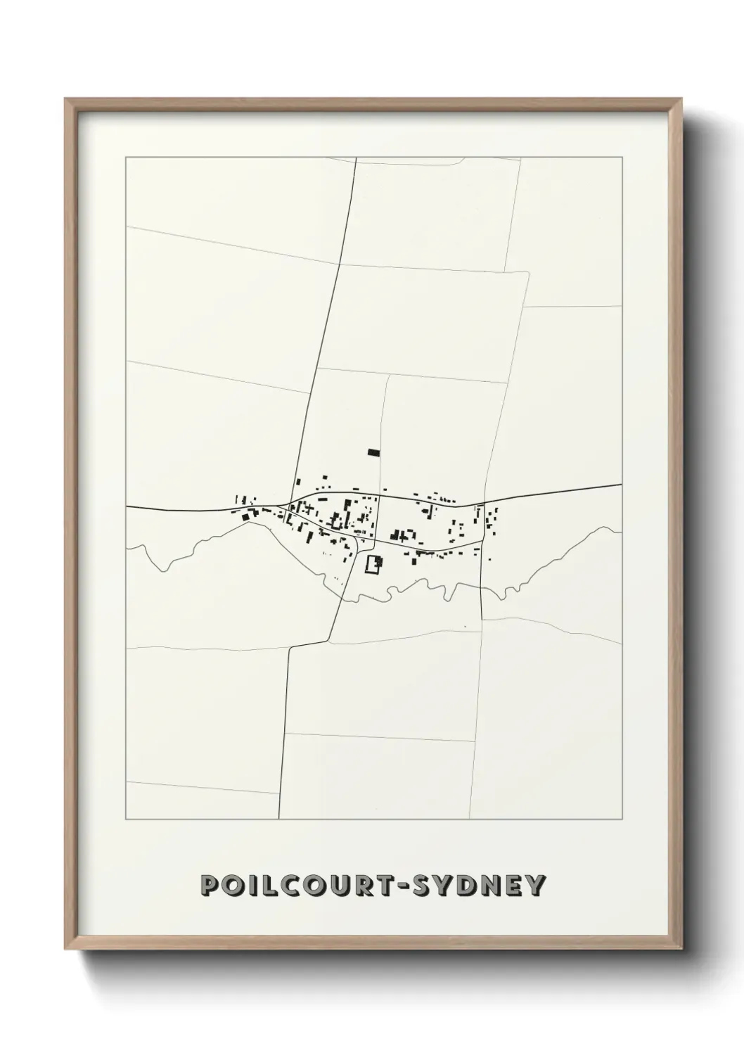 Un poster carte Poilcourt-Sydney