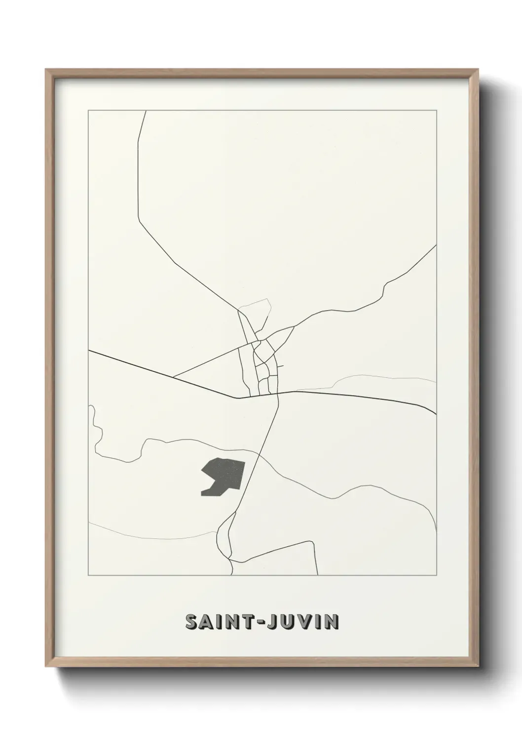 Un poster carte Saint-Juvin