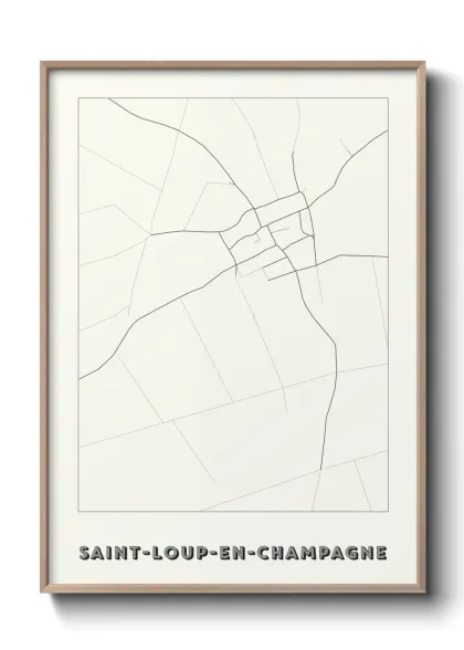 Une affiche de carte sur Saint-Loup-en-Champagne