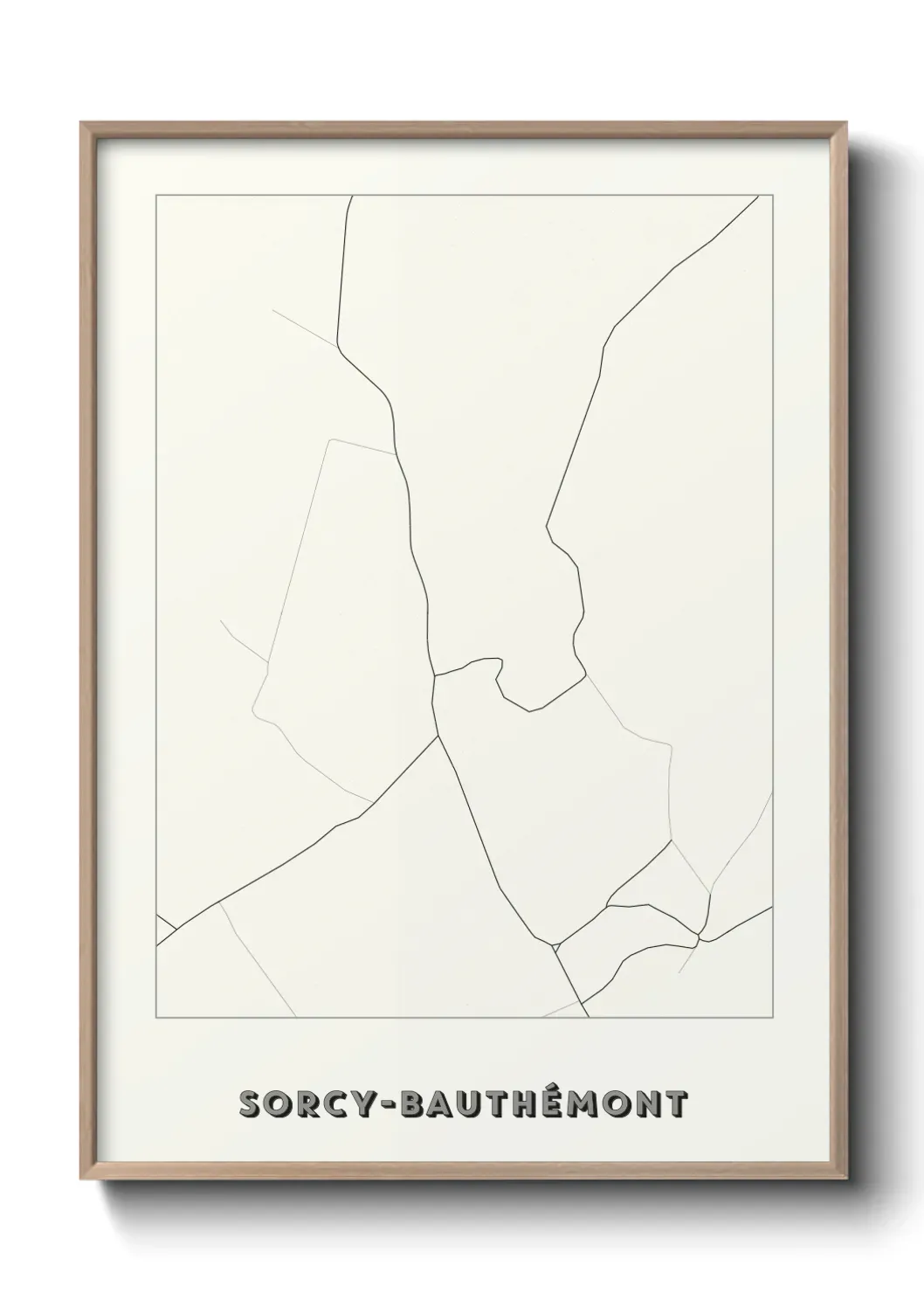 Un poster carte Sorcy-Bauthémont