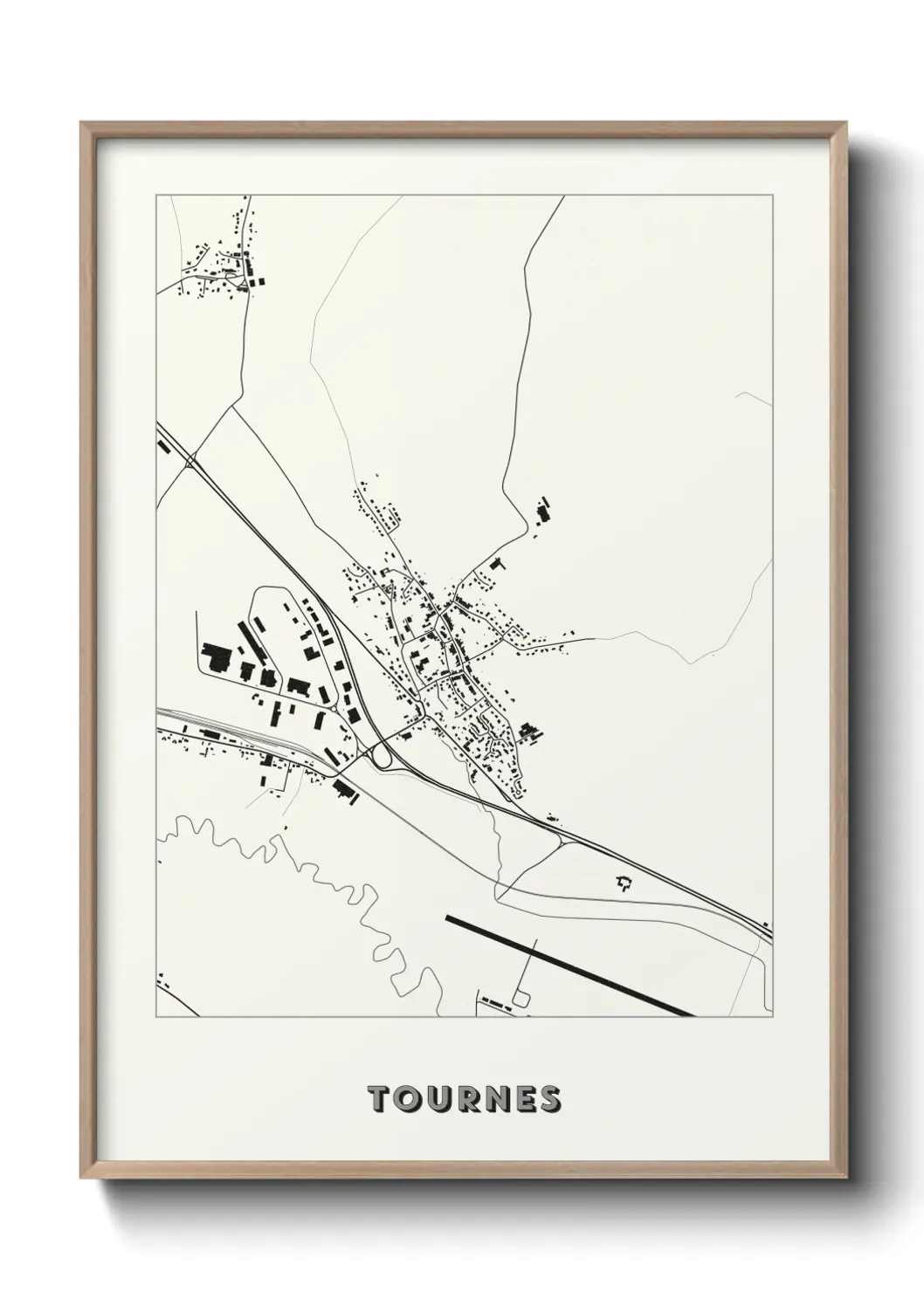Un poster carte Tournes