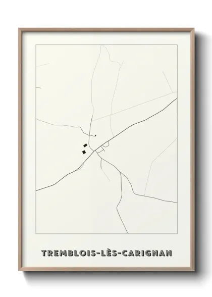 Une affiche de carte sur Tremblois-lès-Carignan