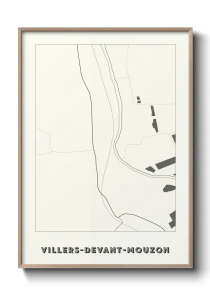 Une affiche de carte sur Villers-devant-Mouzon