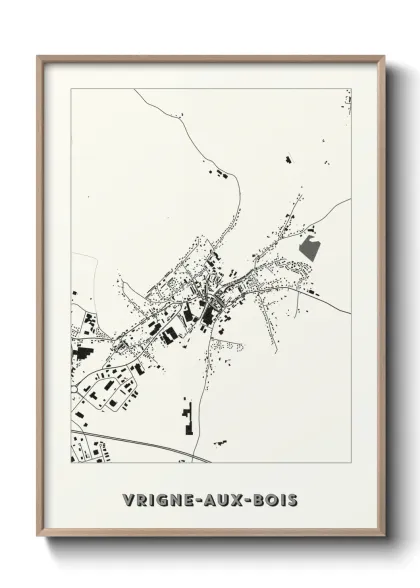 Une affiche de carte sur Vrigne-aux-Bois