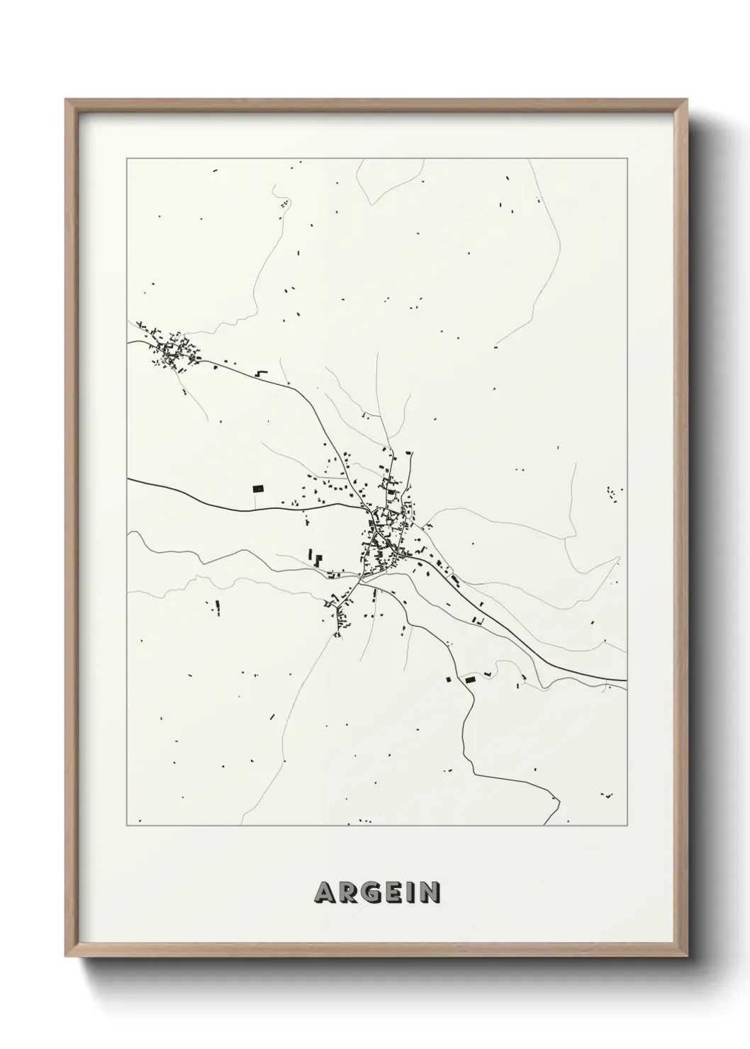 Un poster carte Argein