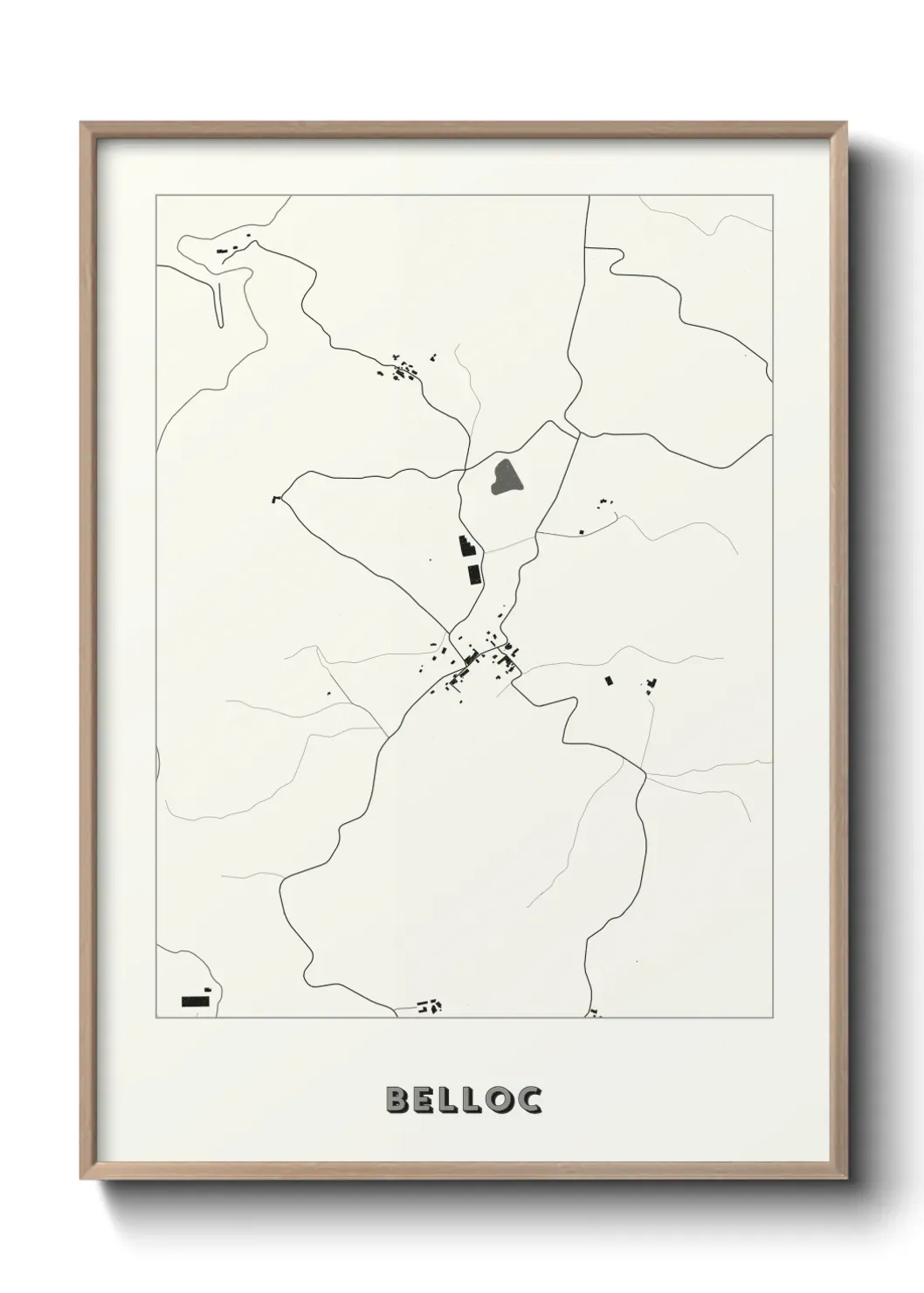 Un poster carte Belloc