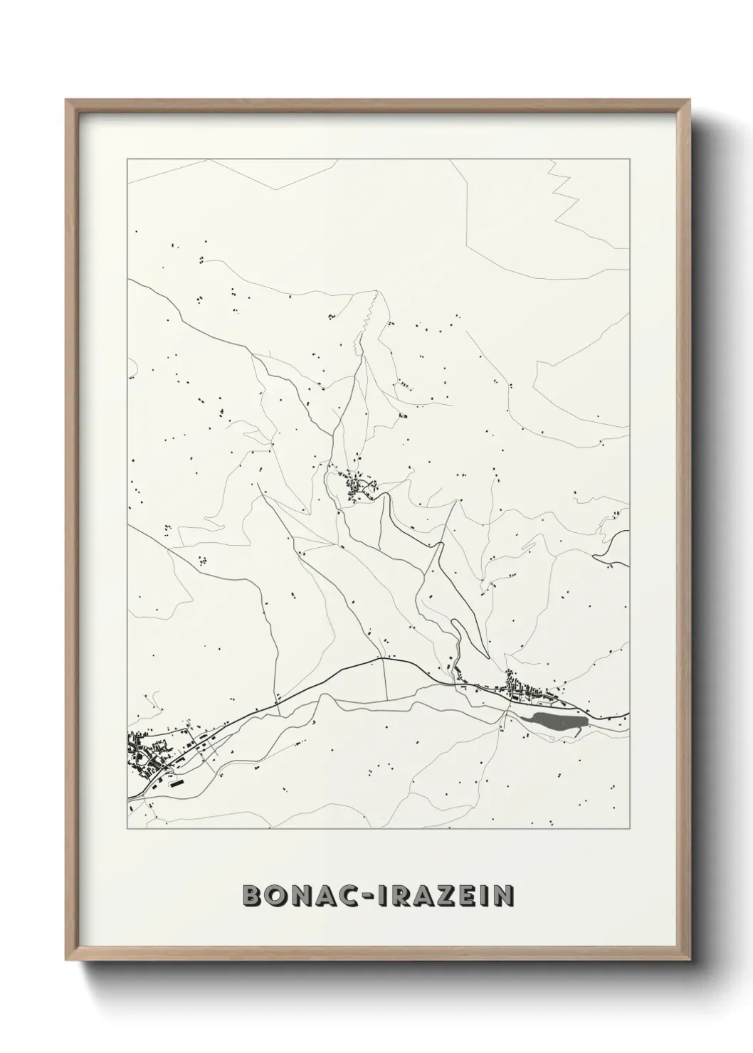 Un poster carte Bonac-Irazein