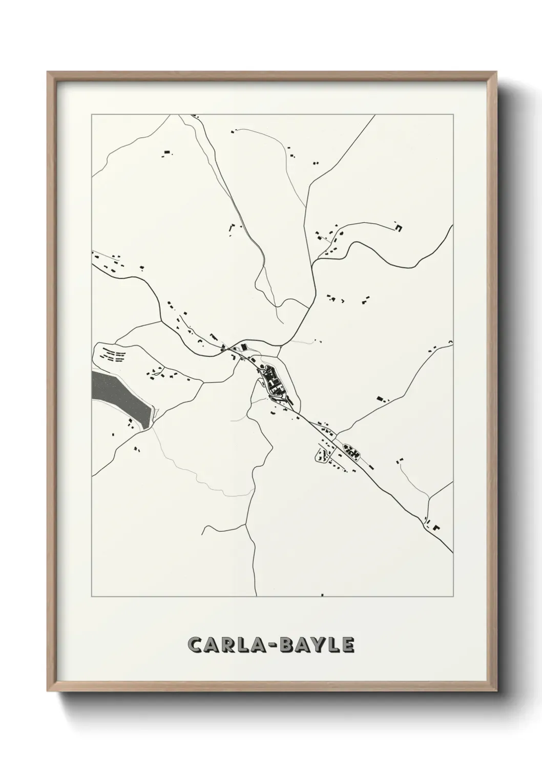 Un poster carte Carla-Bayle