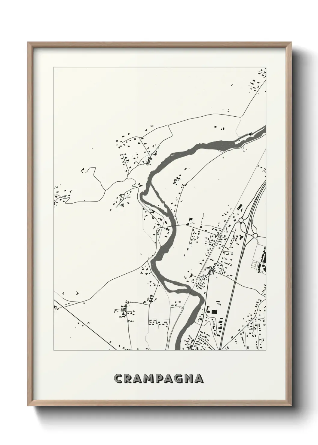 Un poster carte Crampagna