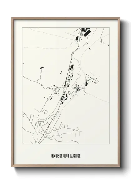 Une affiche de carte sur Dreuilhe