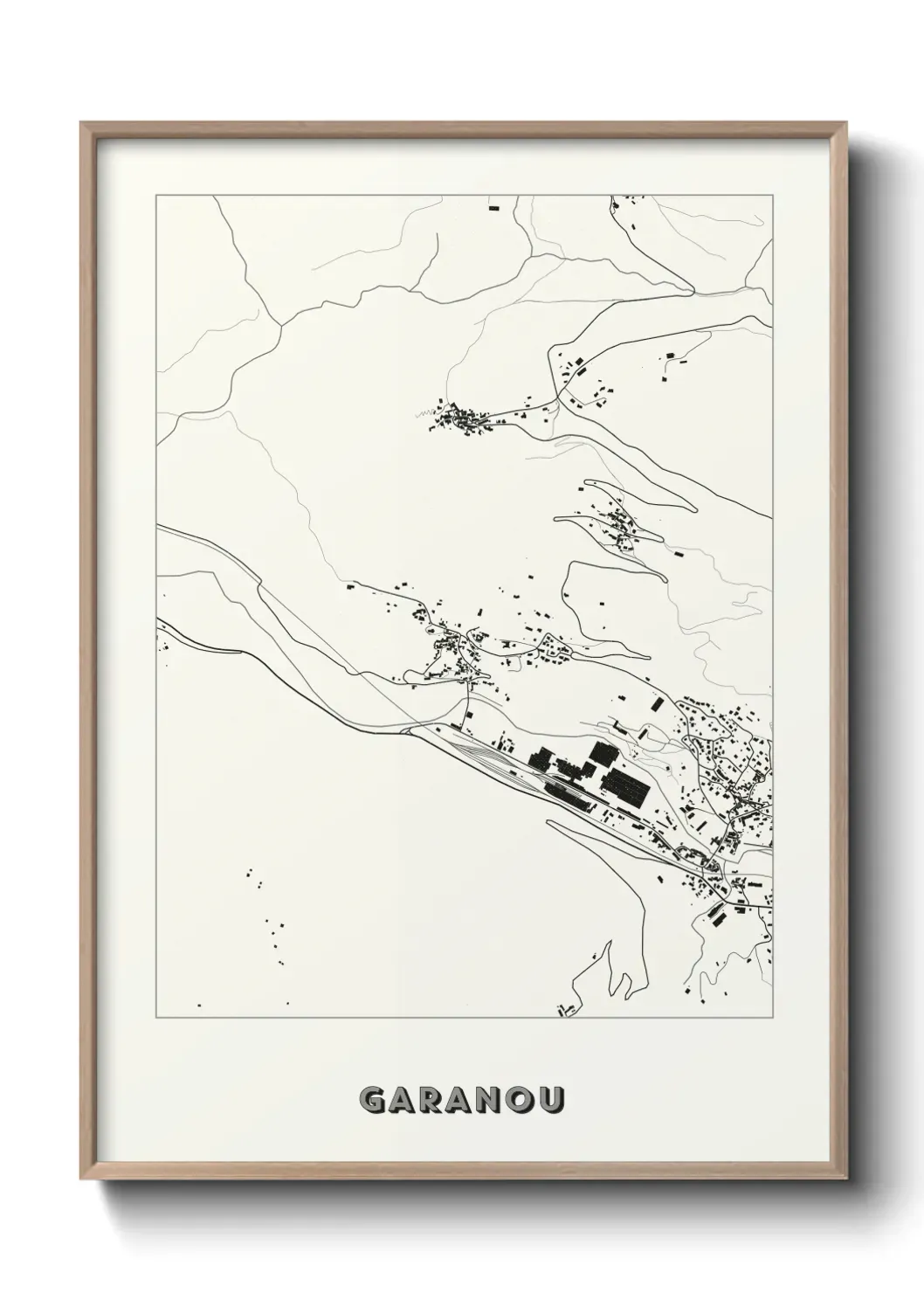 Un poster carte Garanou