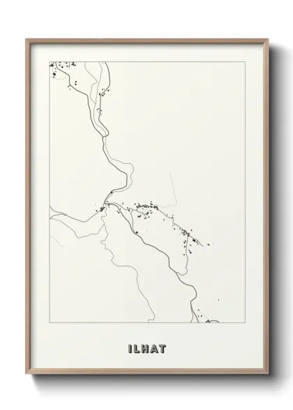 Une affiche de carte sur Ilhat