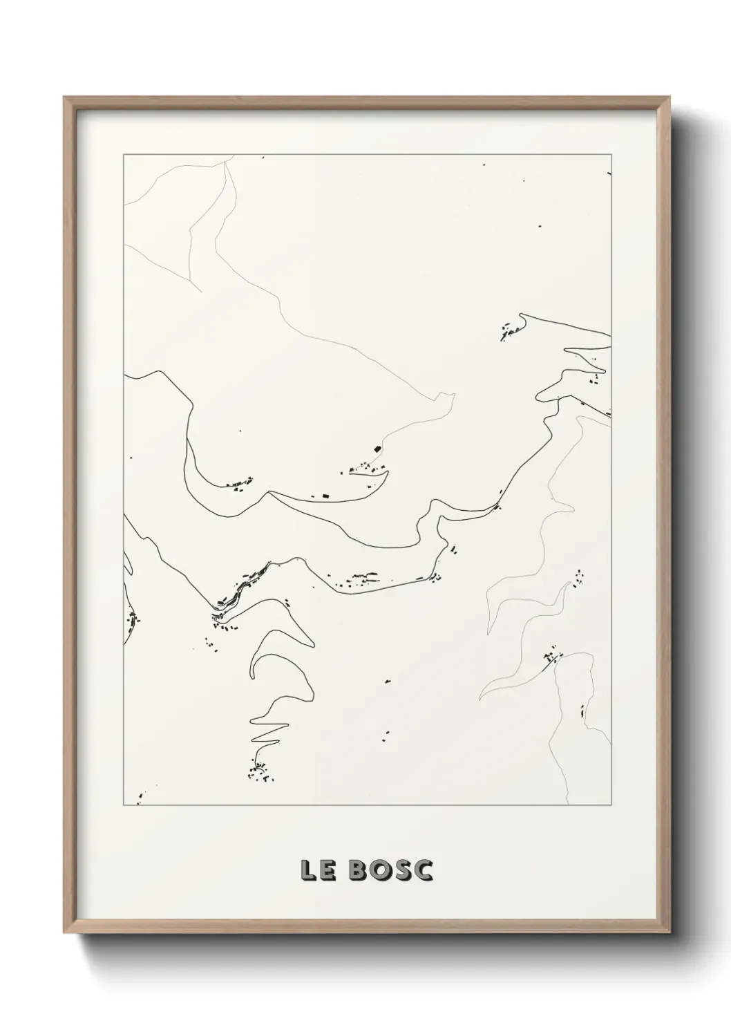 Un poster carte Le Bosc