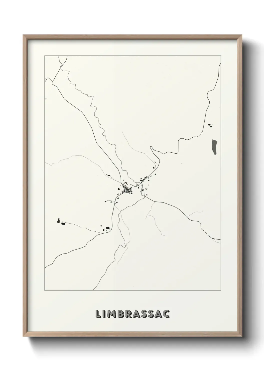Un poster carte Limbrassac