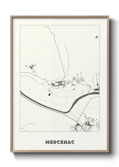 Une affiche de carte sur Mercenac
