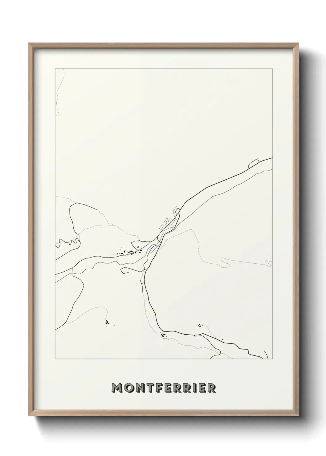 Un poster carte Montferrier