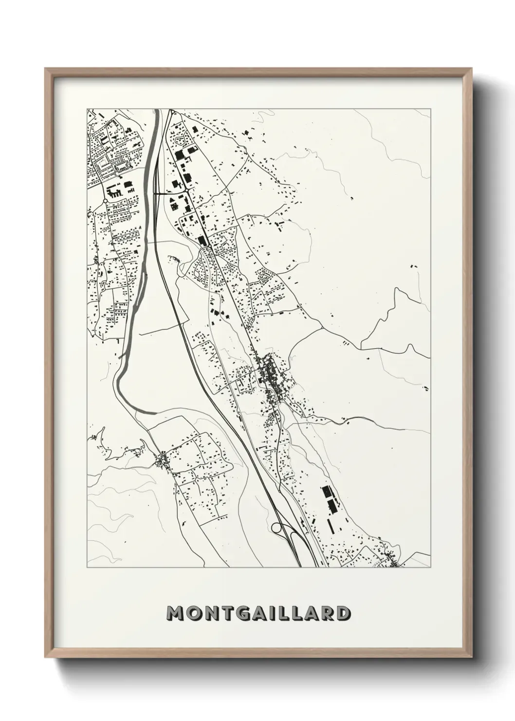 Un poster carte Montgaillard