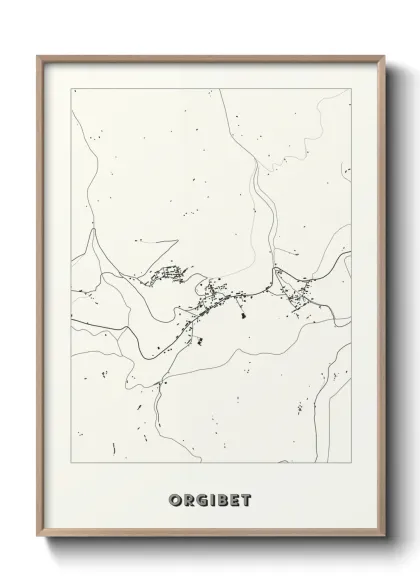 Une affiche de carte sur Orgibet