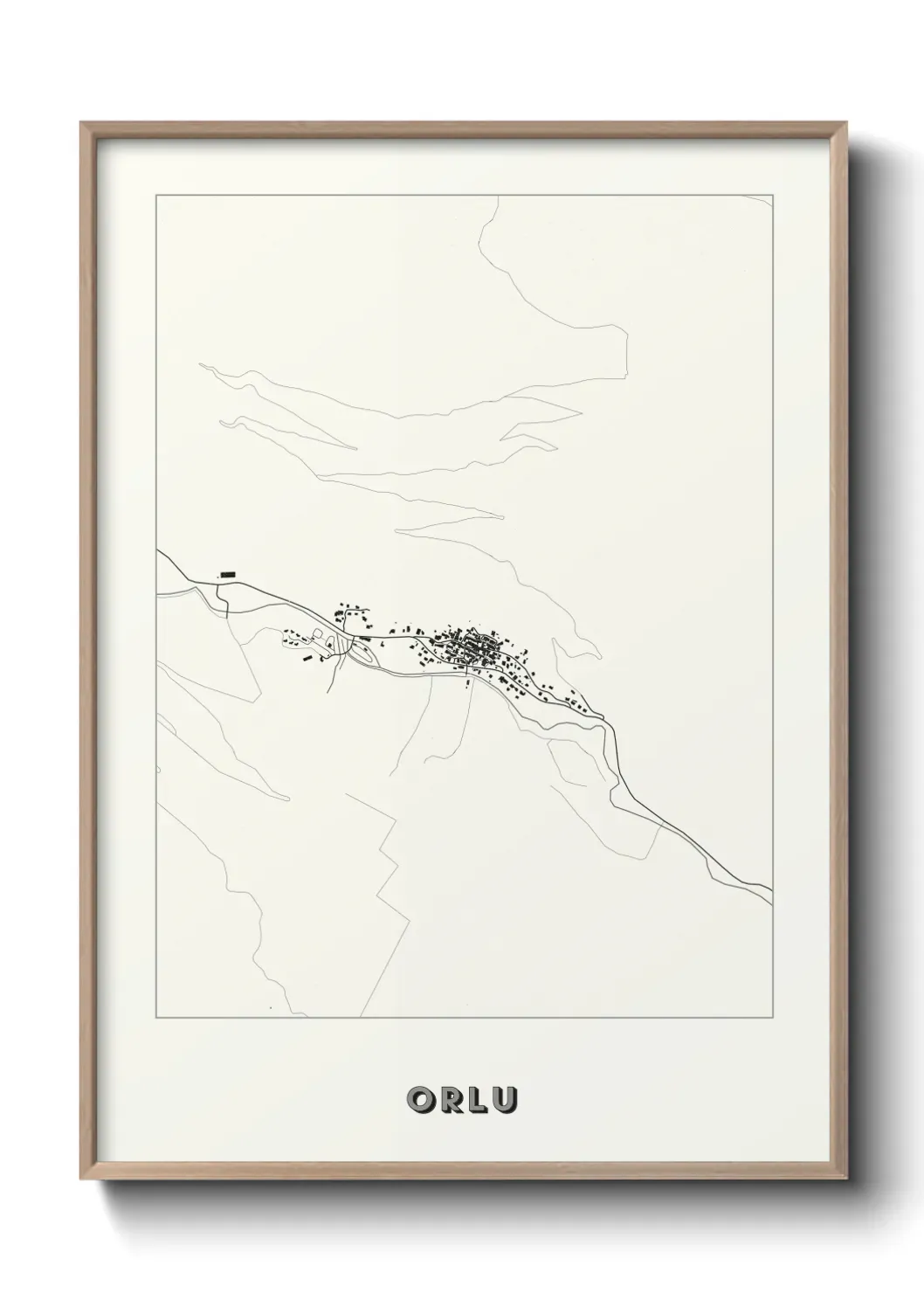 Un poster carte Orlu