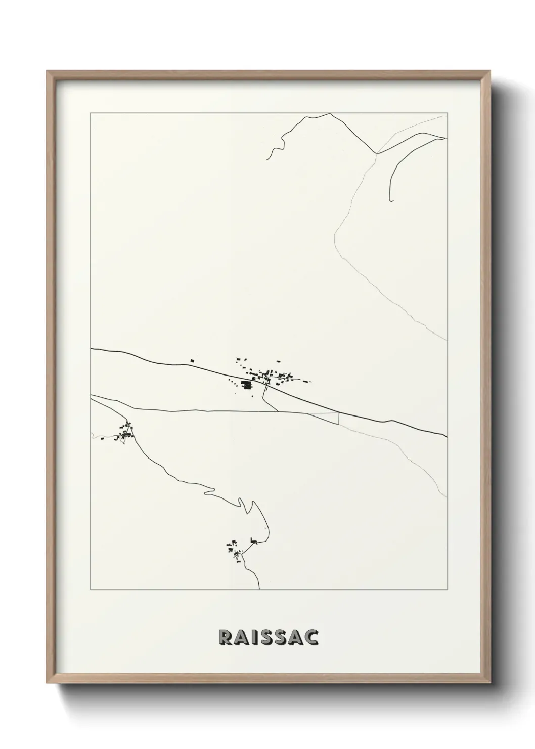 Un poster carte Raissac