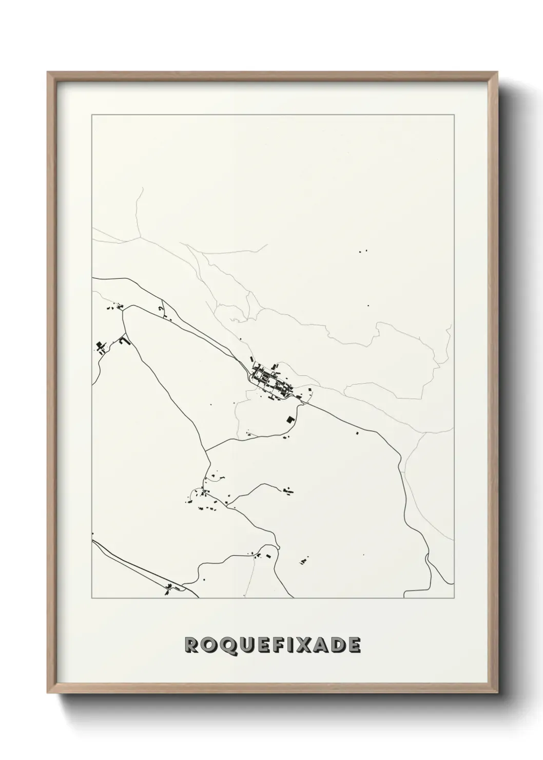 Un poster carte Roquefixade