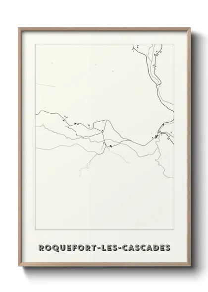 Une affiche de carte sur Roquefort-les-Cascades