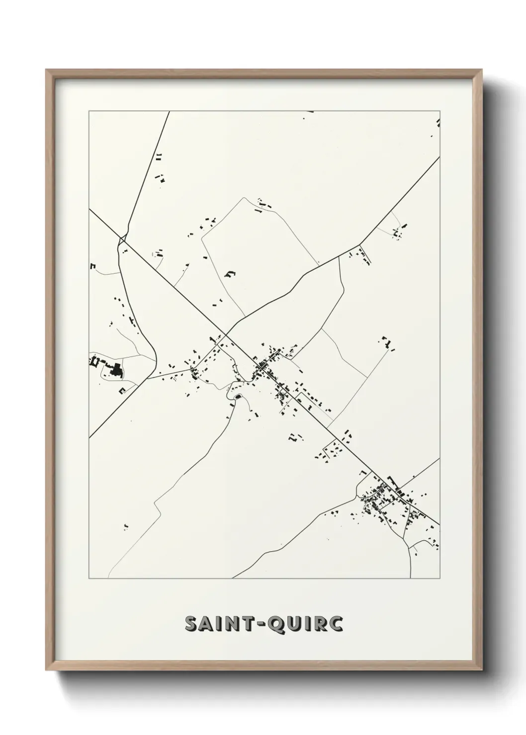 Un poster carte Saint-Quirc