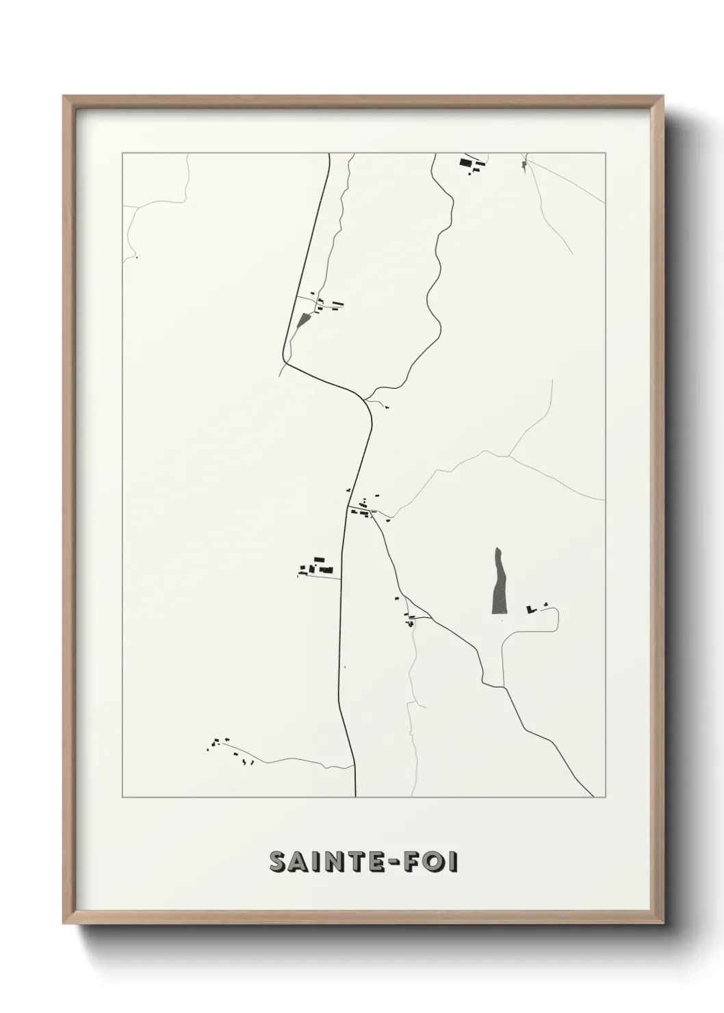 Un poster carte Sainte-Foi