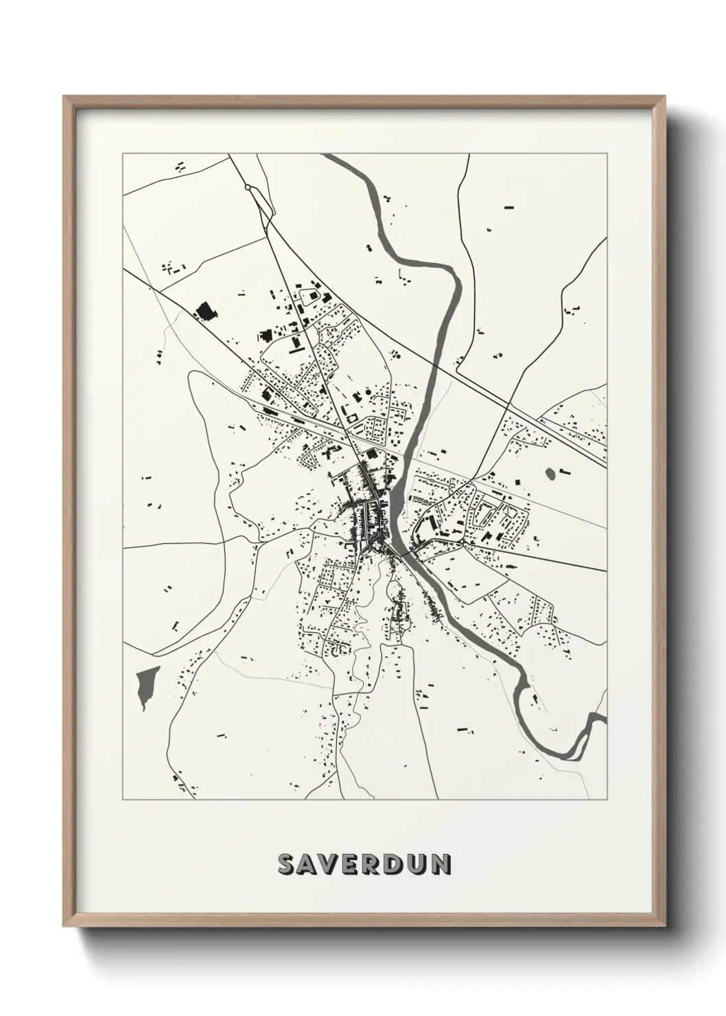Un poster carte Saverdun