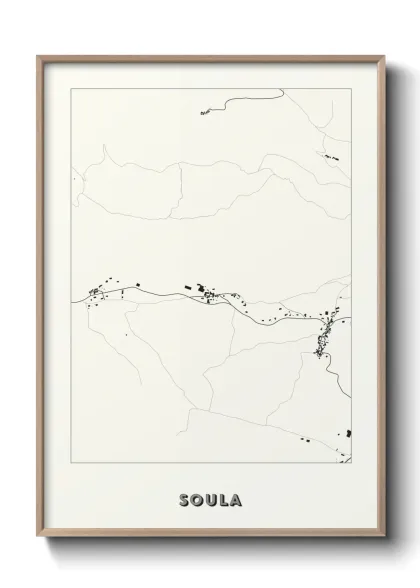 Une affiche de carte sur Soula