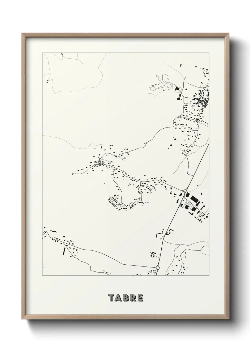Un poster carte Tabre