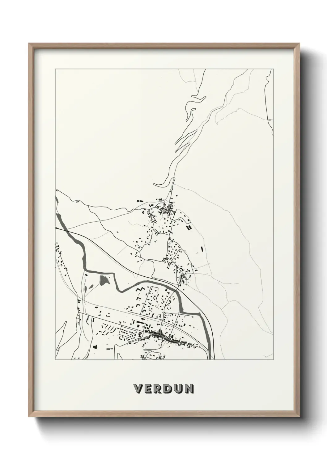 Un poster carte Verdun