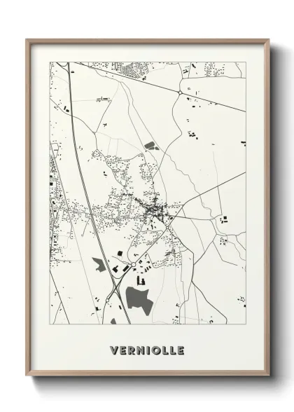Une affiche de carte sur Verniolle
