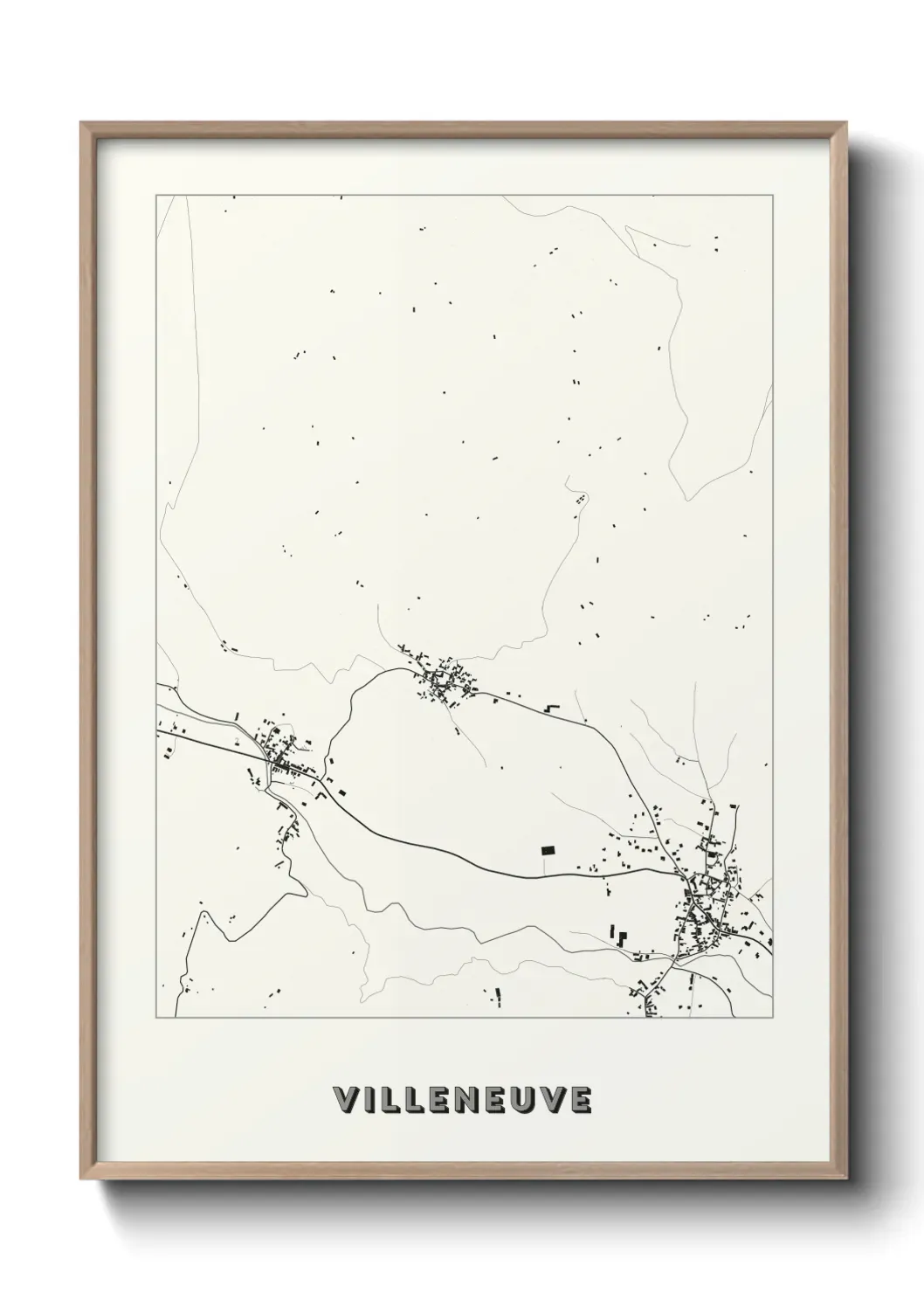 Un poster carte Villeneuve