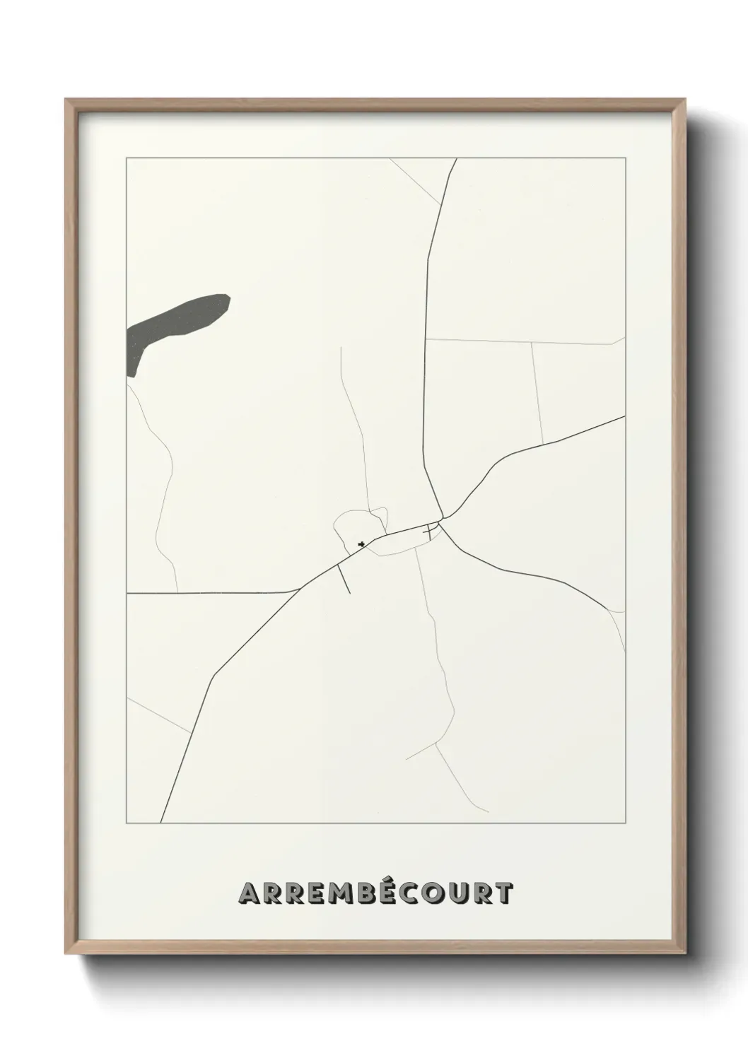 Un poster carte Arrembécourt
